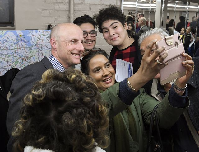 NYC Transit President Andy Byford at an outreach event in Jackson Heights to hear their feedback on the draft plan of the Queens Bus Network Redesign on January 15, 2020.
